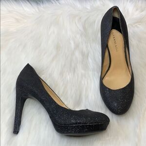 Gianni Bini Black Sparkly Platform Pumps Size 9.5